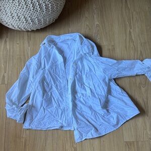 Djerf Avenue White Button-Up Top